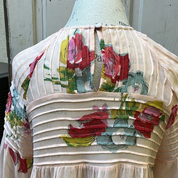 ANTHROPOLOGIE,  ONE FINE DAY SHEER FLORAL SHIRT  Size M - Picture 7 of 9